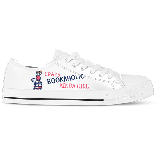 Crazy Bookaholic Kinda Girl Women's Low Top Shoe