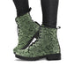 Vintage Mandala Ceilings in Sage - Women's Vegan Leather Combat Boots