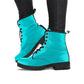 Turquoise Women's Vegan Leather Combat Boots