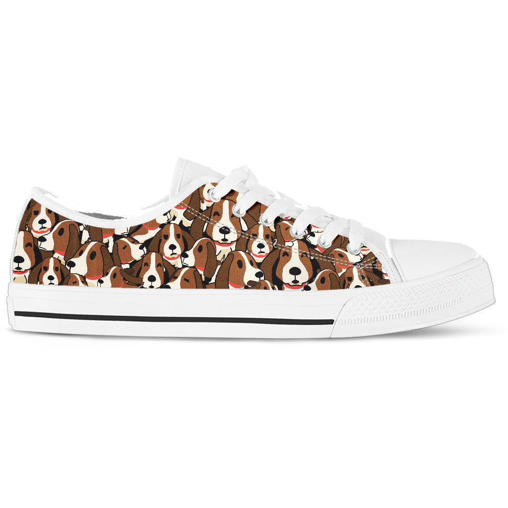 Basset Hound Love Women s Low Top Sneakers