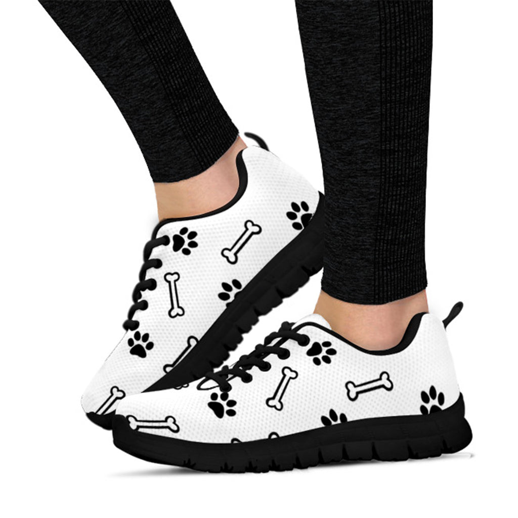 Paw Prints and Bones Women's Athletic Sneakers