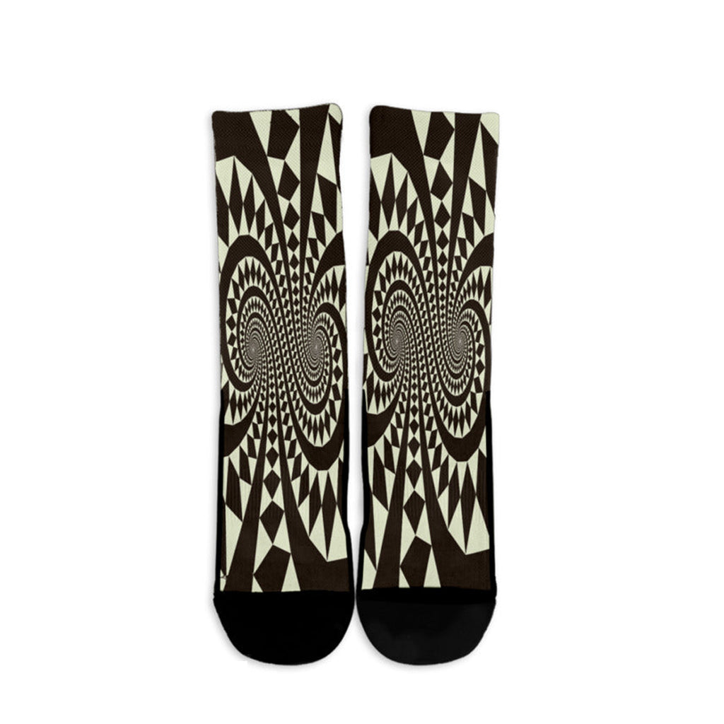 Optical Illusion Swirls Women's Crew Socks