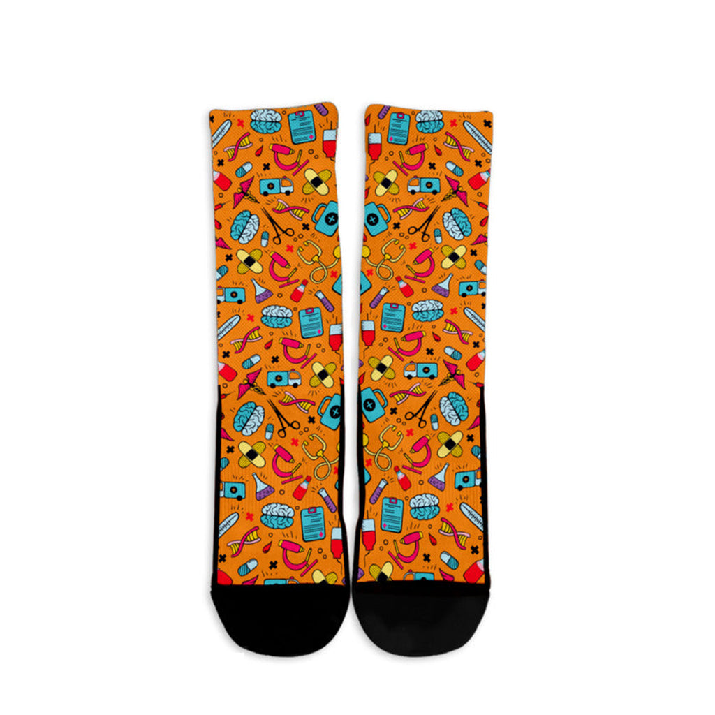 Doctors and Nurses Orange Women's Crew Socks