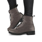 Brown Granite Vegan Leather Boots for Women