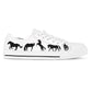 Horse Silhouette Women's Low Top Sneakers