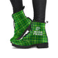 Irish Tartan Women Vegan Leather Boots