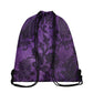 Purple Gothic pattern Women's Drawstring Backpack