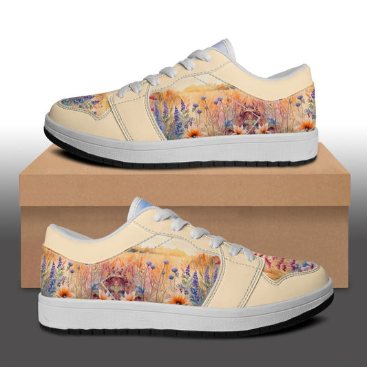 Wildflower Meadow Low Top Vegan Leather Sneakers