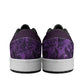 Purple Victorian Pattern Women's Vegan  Leather Sneakers