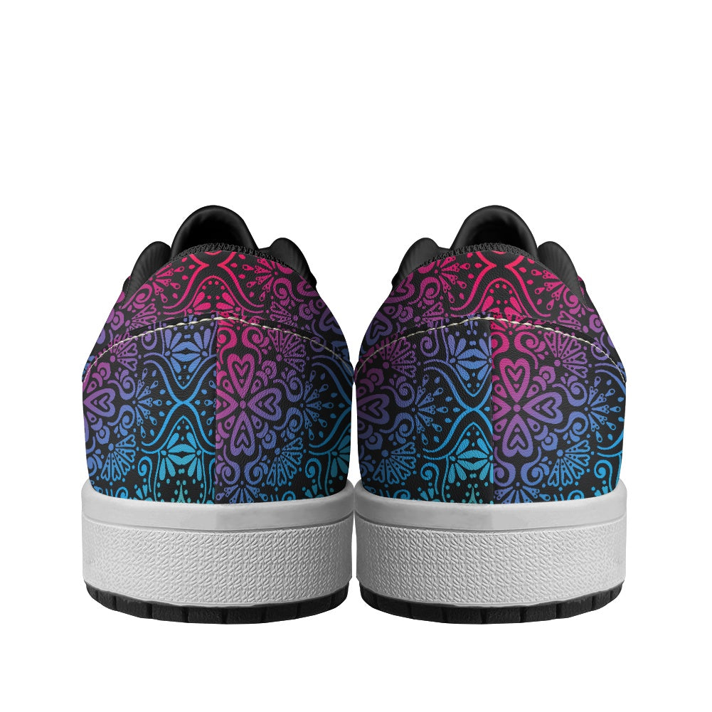 Bohemian Rainbow Women's Vegan Leather Sneakers