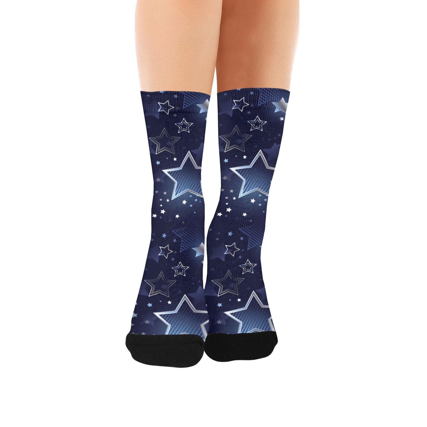 silver stars women's crew socks – Sole Design Studio