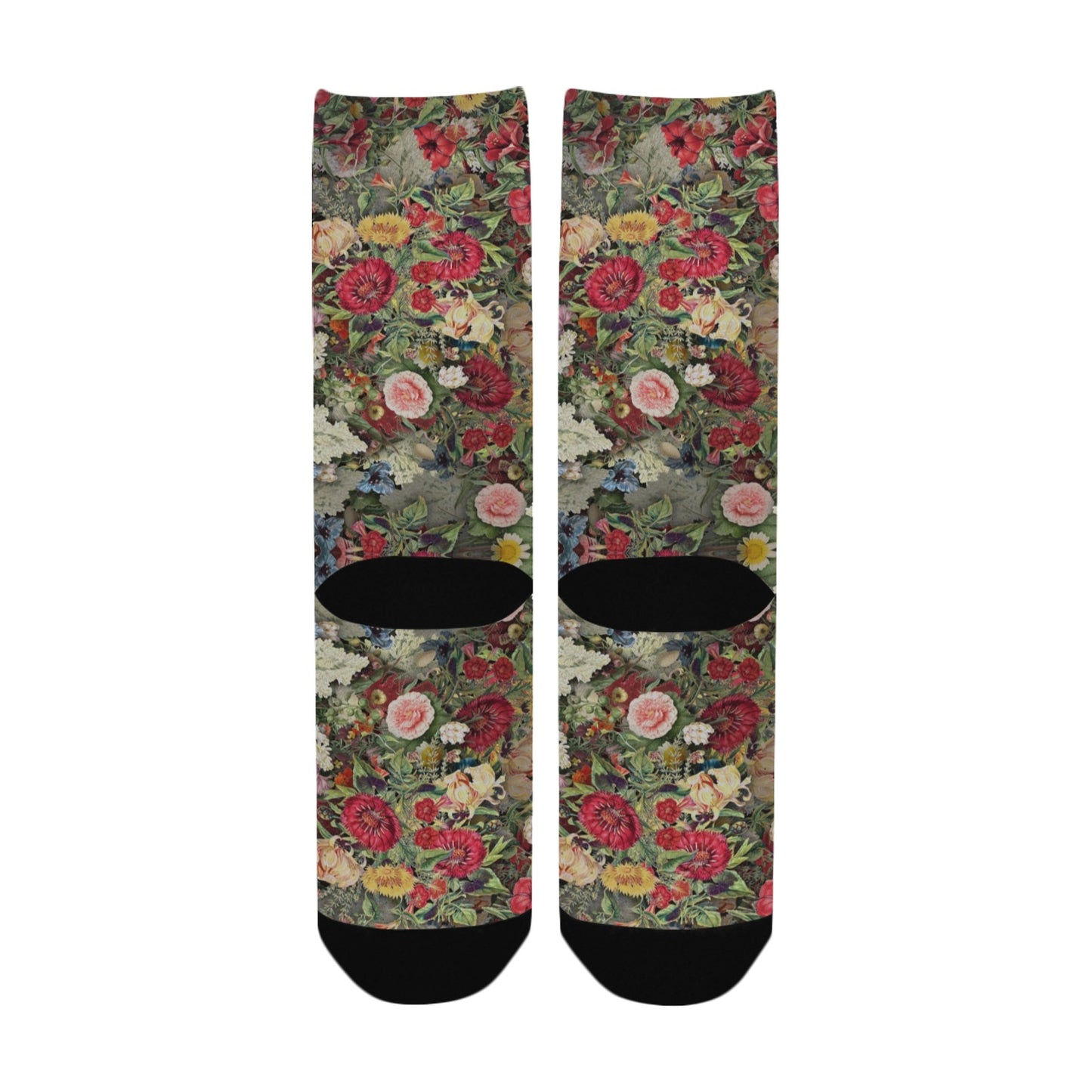 Vintage Flower Socks - Custom Socks for Women Made in USA