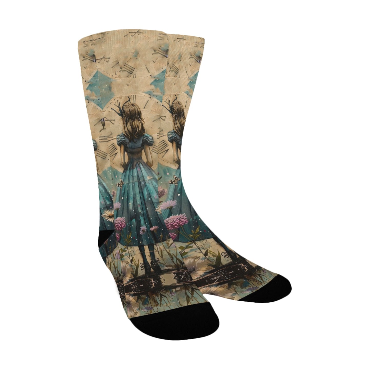 Alice in Wonderland Socks - Custom Socks for Women Made in USA