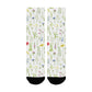 watercolor wildflowers women's crew socks – Sole Design Studio