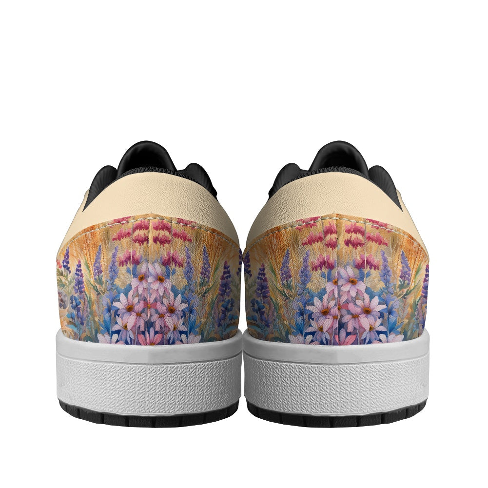 Wildflower Meadow Low Top Vegan Leather Sneakers