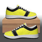 Black Yellow Women's Low Top Vegan Leather Sneakers