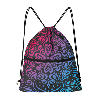 Bohemian Rainbow Women's Drawstring Backpack