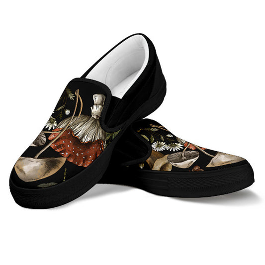 Cottagecore Mushroom Women's Slip Ons