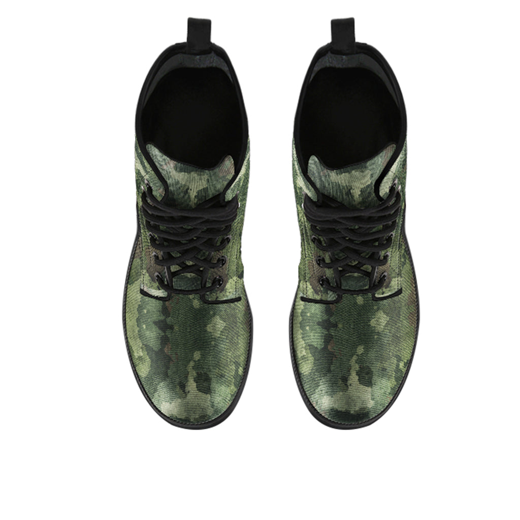 Military Handcrafted Women's Women's Vegan Leather Combat Boots