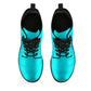 Turquoise Women's Vegan Leather Combat Boots