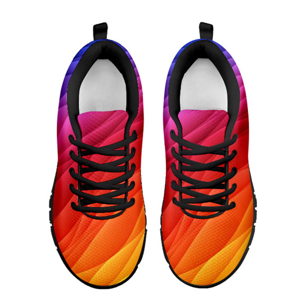 Rainbow Wave Women's Athletic Sneakers