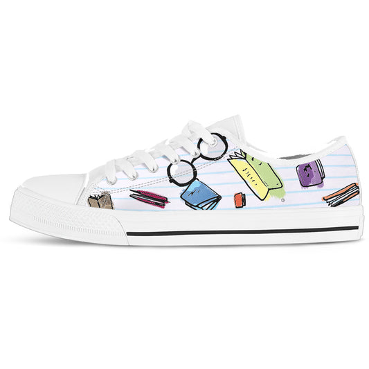 Reading Glasses Women's Low Top Shoes