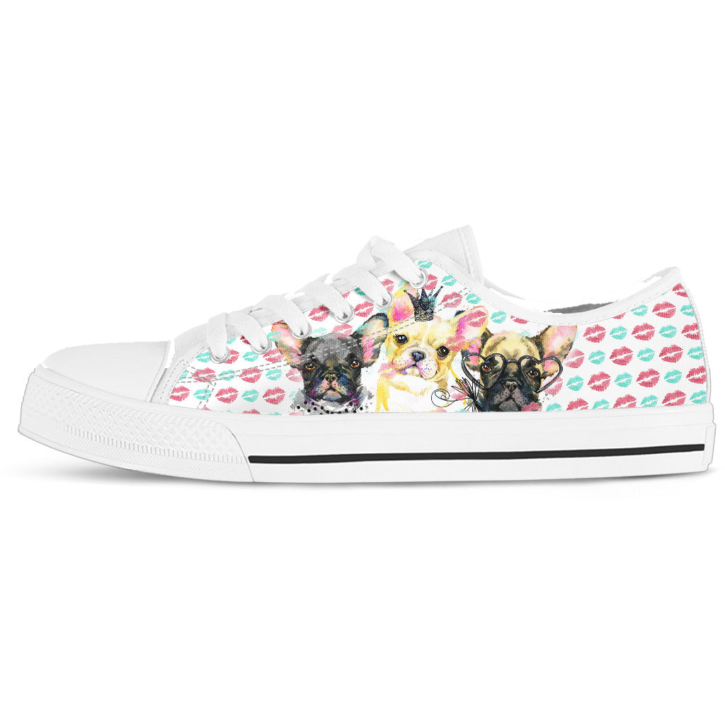 French Bulldog Women's Low Top Shoe Sneakers