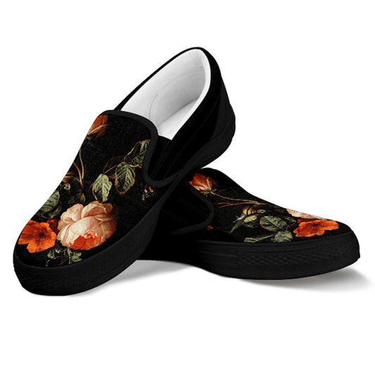 Still Life with Roses Women's Slip Ons