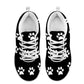 Women's Black Paw Athletic Sneakers