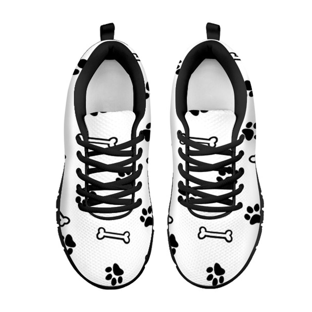 Paw Prints and Bones Women's Athletic Sneakers