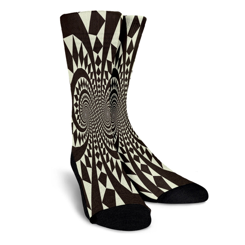 Optical Illusion Swirls Women's Crew Socks