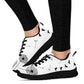 White Dandelion black Women Athletic Sneakers