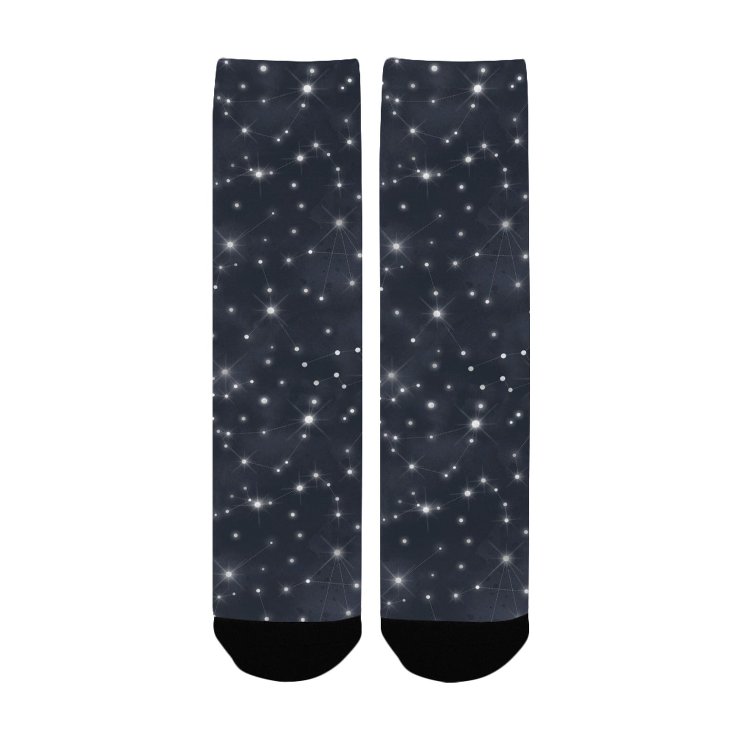 silver starry night digital women's crew socks – Sole Design Studio
