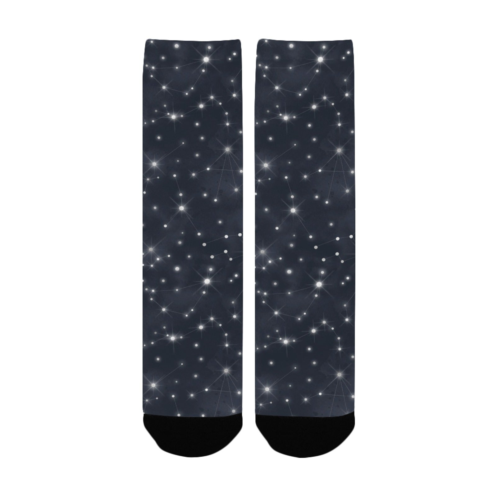silver starry night digital women's crew socks – Sole Design Studio