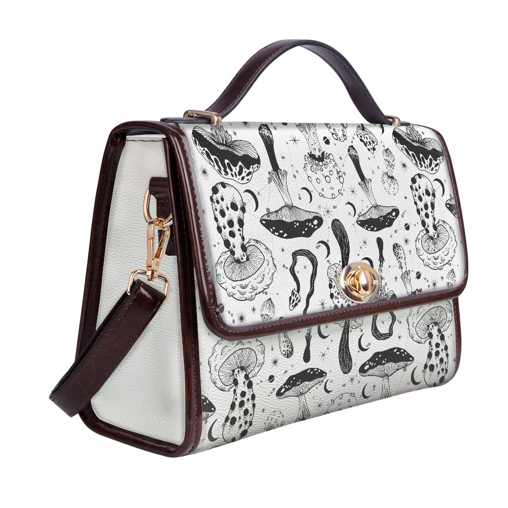 Black White Mushrooms Women's Handbag