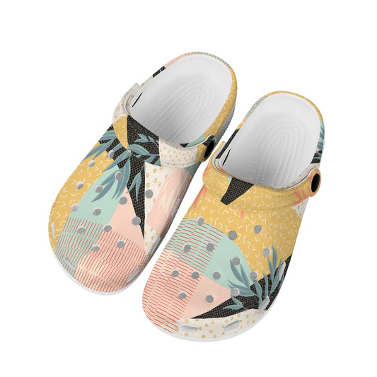 Soft Color Abstract Clogs for Women's