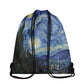 The Starry Night Vincent Van Gogh Women's Drawstring Backpack