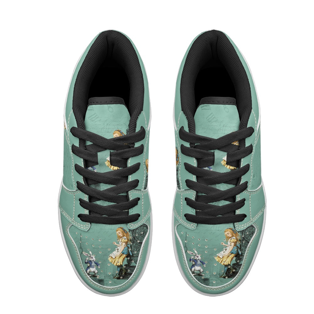 Alice in Wonderland Women's Low Top Vegan Leather Sneakers