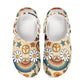 Boho Rainbow and Trippy Mushrooms Women's Height Increasing Clogs