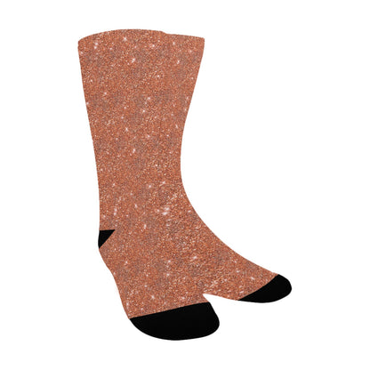 orange sparkle glitter women's crew socks – Sole Design Studio