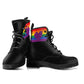 Heart Pride Vegan Women's Vegan Leather Combat Boots