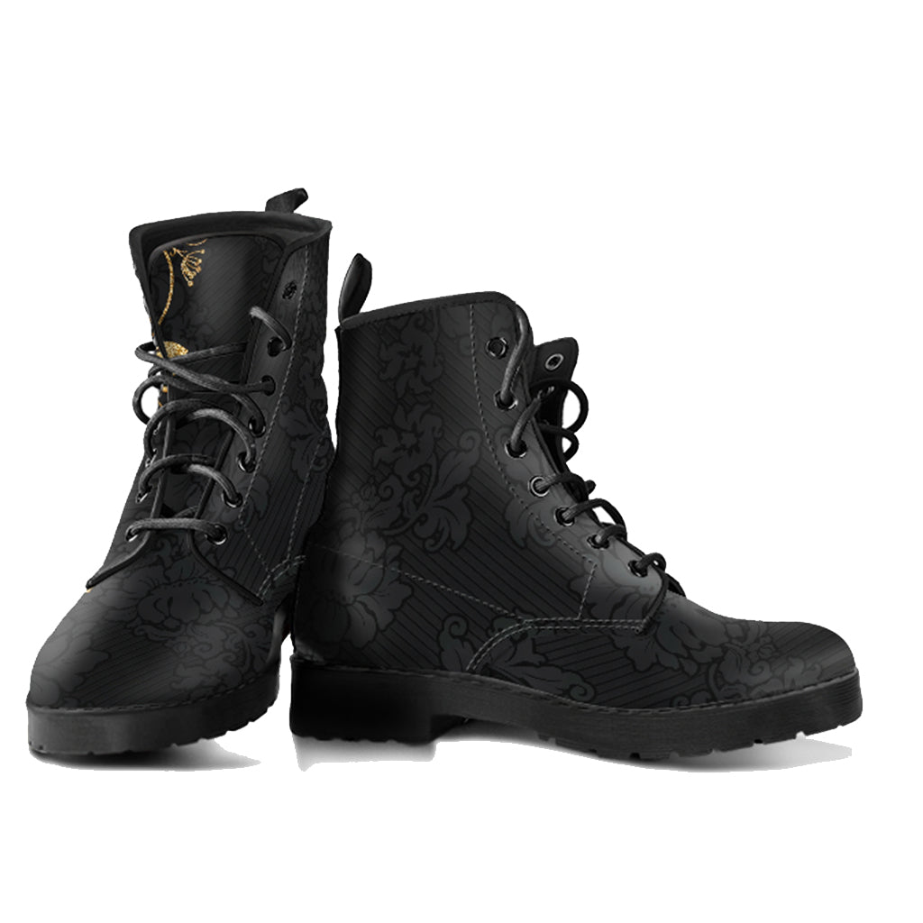 Gold Leaf Women's Vegan Leather Combat Boots