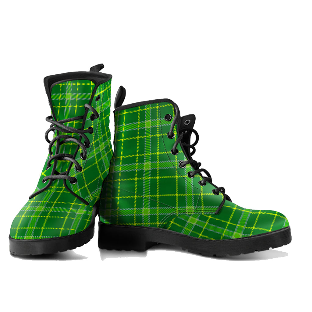 Irish Tartan Women Vegan Leather Boots