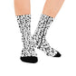 white leopard print women's crew socks – Sole Design Studio