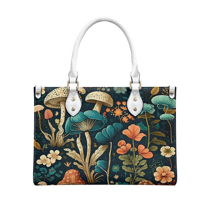 Mystical Mushroom Boho Women's Vegan Leather Handbag