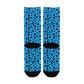 sky blue leopard women's crew socks – Sole Design Studio