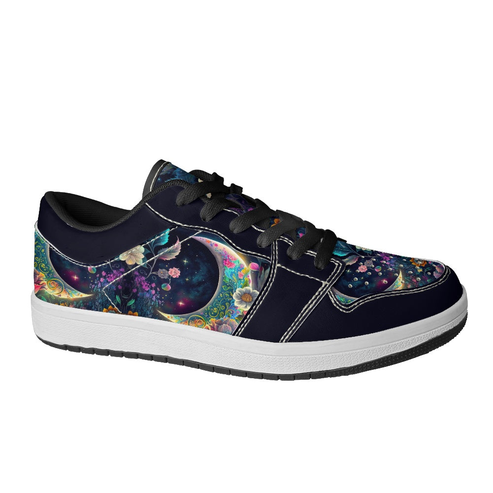 Sleepy Garden Women's Low Top Vegan Leather Sneakers