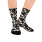 Black Floral Pattern Socks - Custom Socks for Women Made in USA