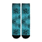 teal and black women's crew socks – Sole Design Studio