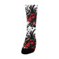 red and black ink splatter women's crew socks – Sole Design Studio